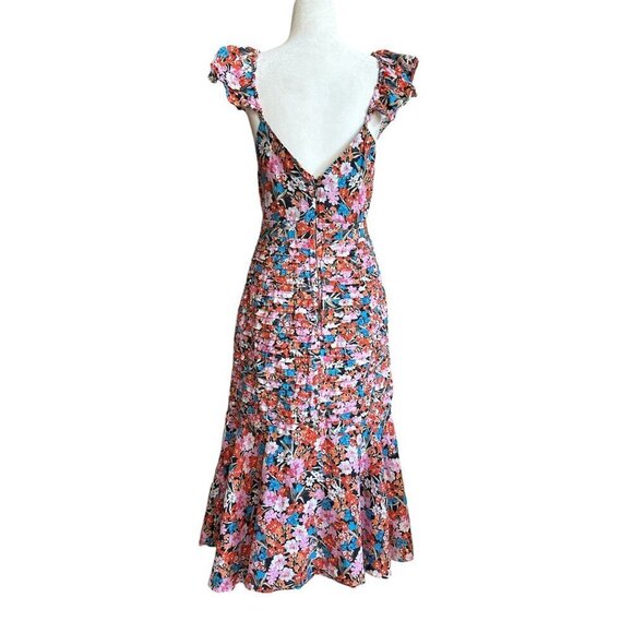 La Maison Talulah Cloud Nine Midi Dress in Multicolor XLarge Womens Floral - Picture 8 of 14